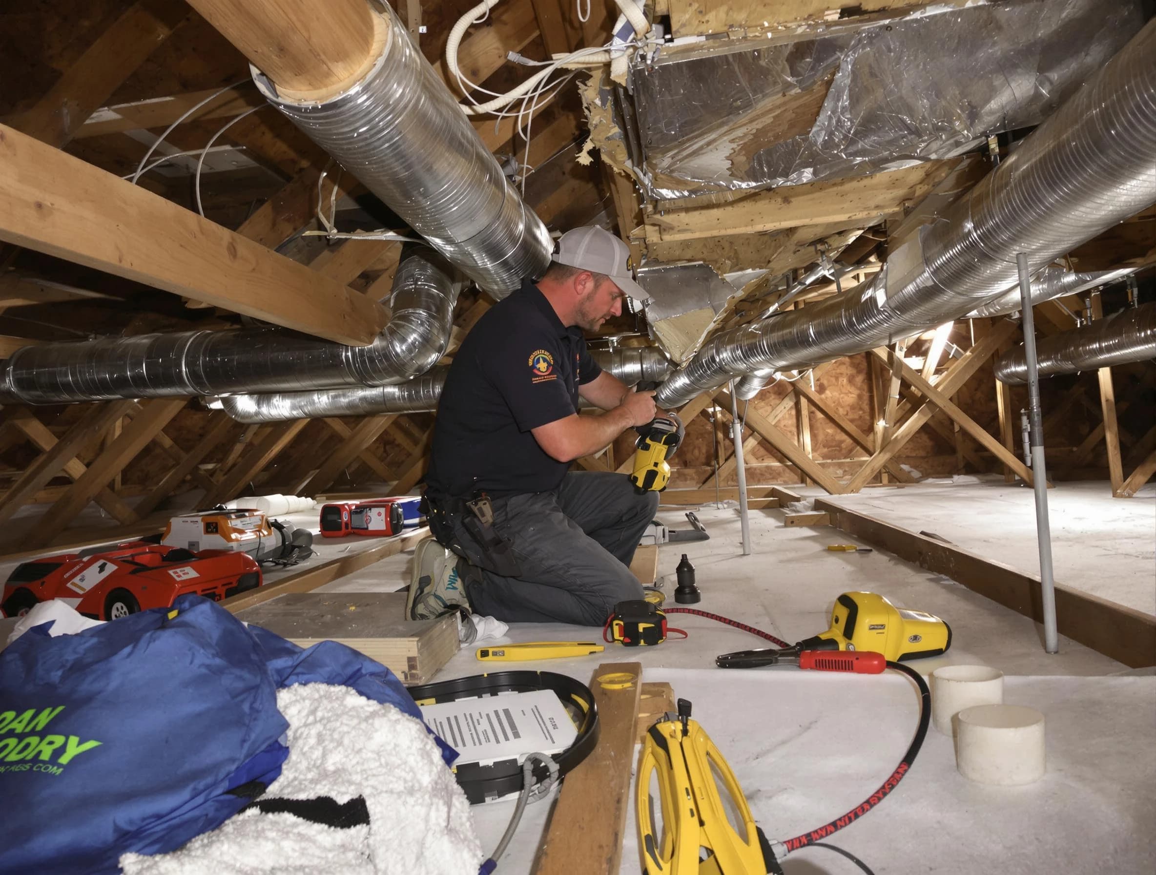 Professional air duct repair by Evergreen Air Duct Cleaning in Evergreen