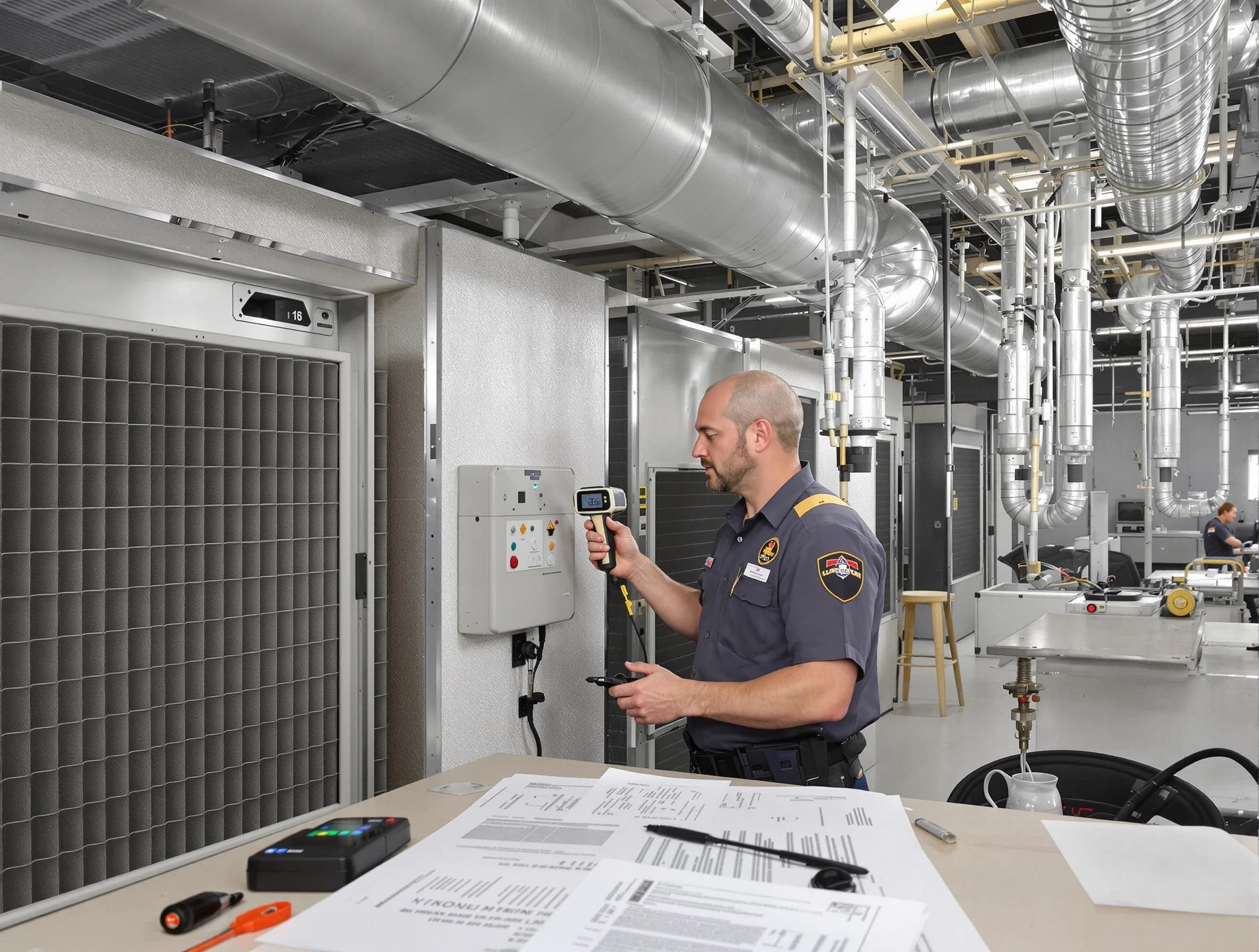 Professional filter system inspection by Evergreen Air Duct Cleaning in Evergreen