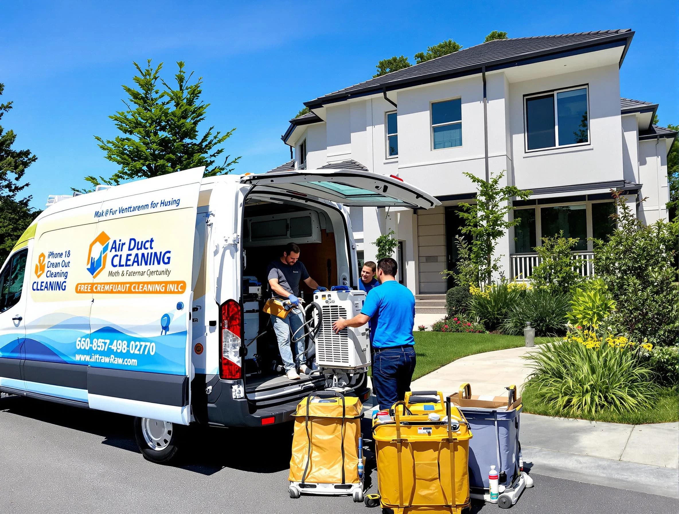 Evergreen Air Duct Cleaning technician performing professional air duct cleaning in Evergreen